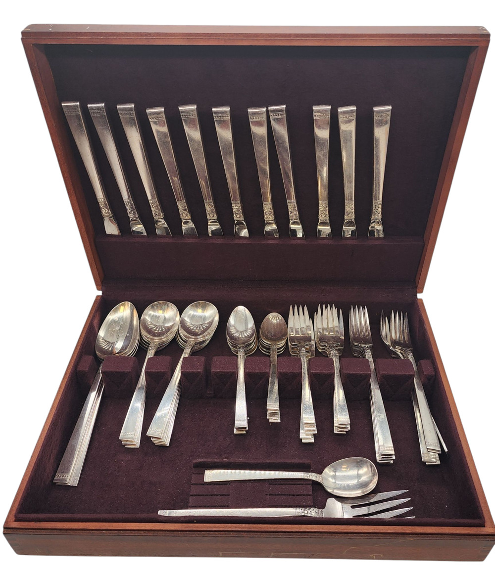 56 Pc 6 Place Settings Forever Community Plate Silverware